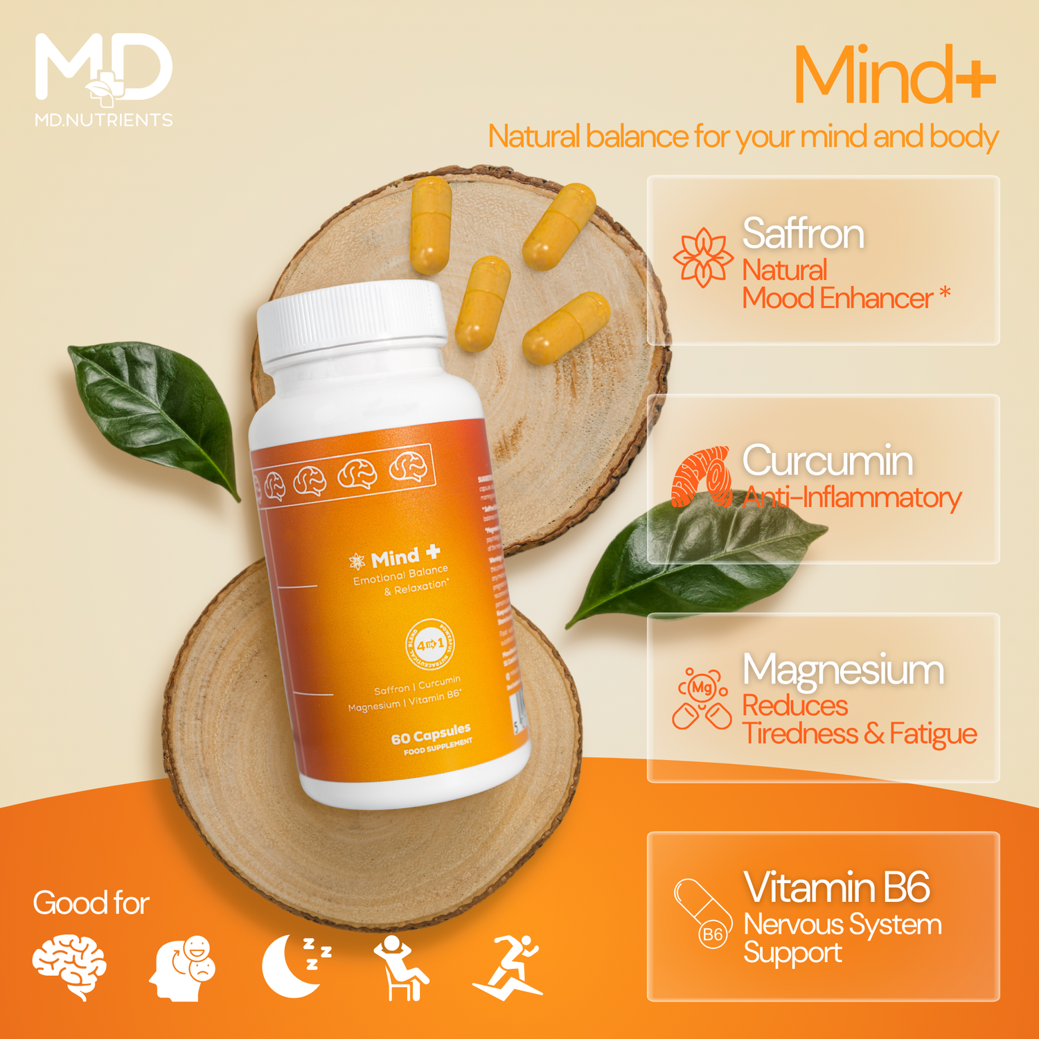 Mind+, 4-In-1, Emotional Balance & Relaxation